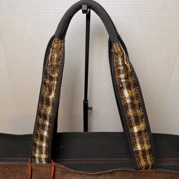 Laurel Burch Native Horses Travel Large Tote Bag Colorful, Cotton Western Whimsy - Picture 5 of 16